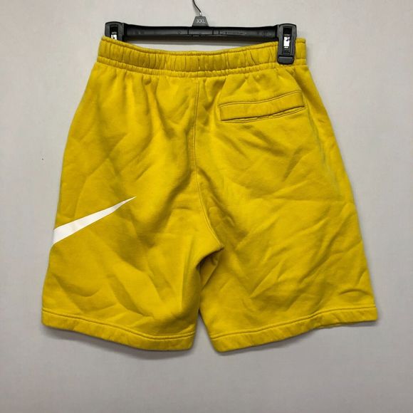 Nike Men Sweat Shorts Size Small Yellow Cotton Blend Big Logo Preppy M124 -7 - Picture 11 of 15